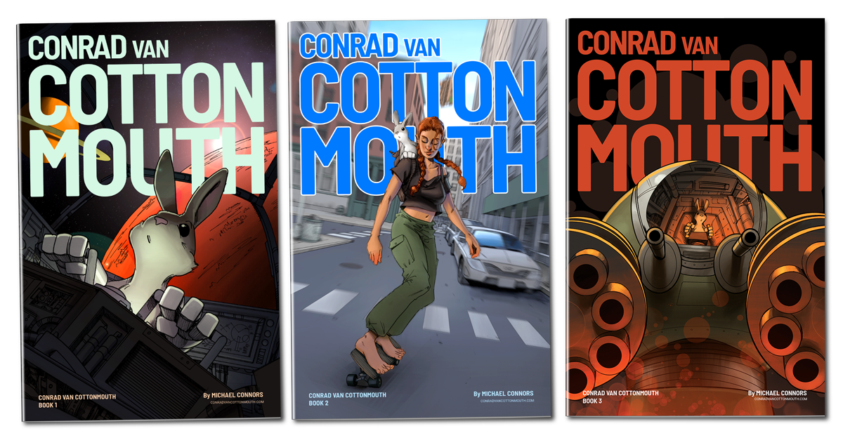 Conrad Van Cottonmouth Book Covers